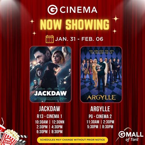 gmall toril cinema schedule